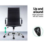 Artiss Office Chair Conference Chairs Pu Leather High Back Black