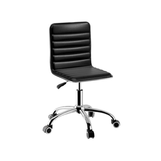Artiss Office Chair Conference Chairs Pu Leather Low Back Black