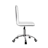 Artiss Office Chair Conference Chairs Pu Leather Low Back White