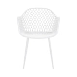 Gerald Outdoor Dining Chairs PP Lounge Chair Patio Furniture Garden Set of 4 - White