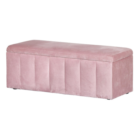 Storage Ottoman Blanket Box 103cm Velvet - Pink