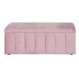 Storage Ottoman Blanket Box 103cm Velvet - Pink