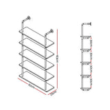 Artiss Floating DIY Pipe Shelf 5 Tiers - Issa