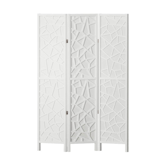 3 Panel Room Divider Screen 122x170cm - White