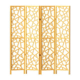 4 Panel Room Divider Screen 162x170cm - Natural