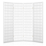4 Panel Room Divider Screen 174x179cm - White