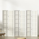 6 Panel Room Divider Screen 265x179cm - White