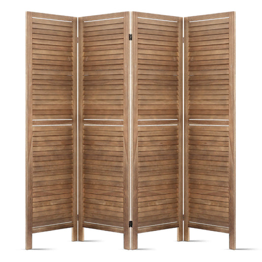 4 Panel Room Divider Screen 160x170cm - Oak