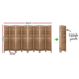 8 Panel Room Divider Screen 326x170cm - Oak