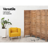 8 Panel Room Divider Screen 326x170cm - Oak