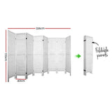 8 Panel Room Divider Screen 326x170cm - White