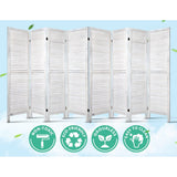 8 Panel Room Divider Screen 326x170cm - White