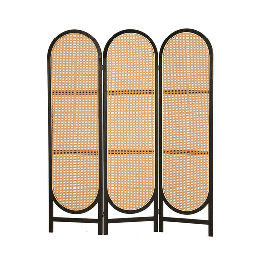 3 Panel Room Divider Screen 151x180cm Rattan - Brown