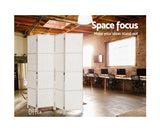 4 Panel Room Divider Screen 163x170cm Woven - White