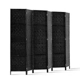6 Panel Room Divider Screen 245x170cm Woven - Black