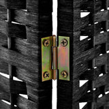 6 Panel Room Divider Screen 245x170cm Woven - Black