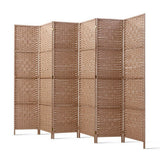 6 Panel Room Divider Screen 245x170cm Woven - Natural