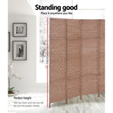 6 Panel Room Divider Screen 245x170cm Woven - Natural
