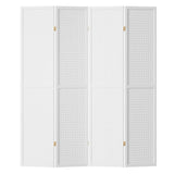 4 Panel Room Divider Screen 164x170cm Pegboard - White