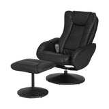 Daedalus Recliner Chair Ottoman Heated Massage - Black