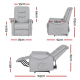 Menelaus Recliner Chair Lift Assist Chair Grey - Grey
