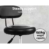 Set of 2 Salon Stool Swivel Chair Backrest