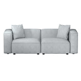 Mckenzie 2-Seater Modular Sofa Chaise Set - Grey