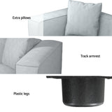 Mckenzie 2-Seater Modular Sofa Chaise Set - Grey