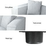 Mckenzie 3-Seater Modular Sofa Chaise Set - Grey