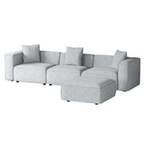 Mckenzie 4-Seater Modular Sofa Chaise Set - Grey