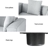 Mckenzie 6-Seater Modular Sofa Chaise Set - Grey