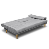 Meleena 3-Seater 188cm Sofa Bed Faux Linen - Grey