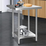 762x762mm Commercial Stainless Steel Kitchen Bench