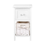 Set of 2 Boniface Wooden Bedside Tables - White