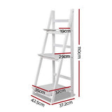 Artiss Bookshelf Corner Shelf 3 Tiers - Zane White