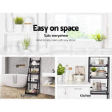 Artiss Bookshelf Corner Shelf 5 Tiers - Zane Coffee