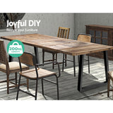 Set of 2 Coffee Dining Table Legs Industrial Vintage Bench Metal Trapezoid 71CM