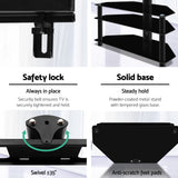 3 Tier Floor TV Stand with Bracket Shelf Mount