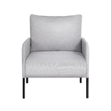 Armchair Lounge Chair Accent Chair Single Grey Linen Fabric