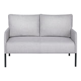 Myrtle 2-Seater Sofa Accent Chair Loveseat Linen Fabric Metal Leg - Grey