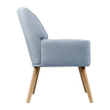 Meertha Accent Fabric Lounge Armchair - Grey