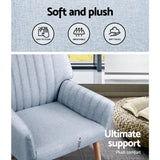 Meertha Accent Fabric Lounge Armchair - Grey