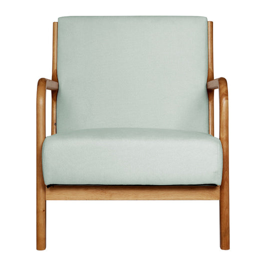 Myla Accent Lounge Bedroom Armchair - Beige & Wood