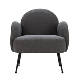 Mariana Accent Sherpa Bouclé Lounge Armchair - Charcoal