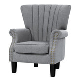 Marian Accent Fabric Lounge Armchair - Grey