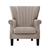 Marian Accent Fabric Lounge Armchair - Beige