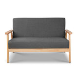 Mona 2-Seater Fabric Sofa Chair - Grey