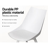 Kaylee Set of 2 Dining Chairs PU Leather Plastic Metal- White