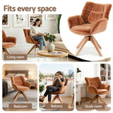 Maren Swivel Chair Armchair Nursing Velvet - Brown