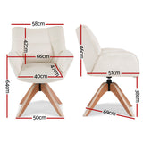 Maren Swivel Chair Armchair Nursing Velvet - White
